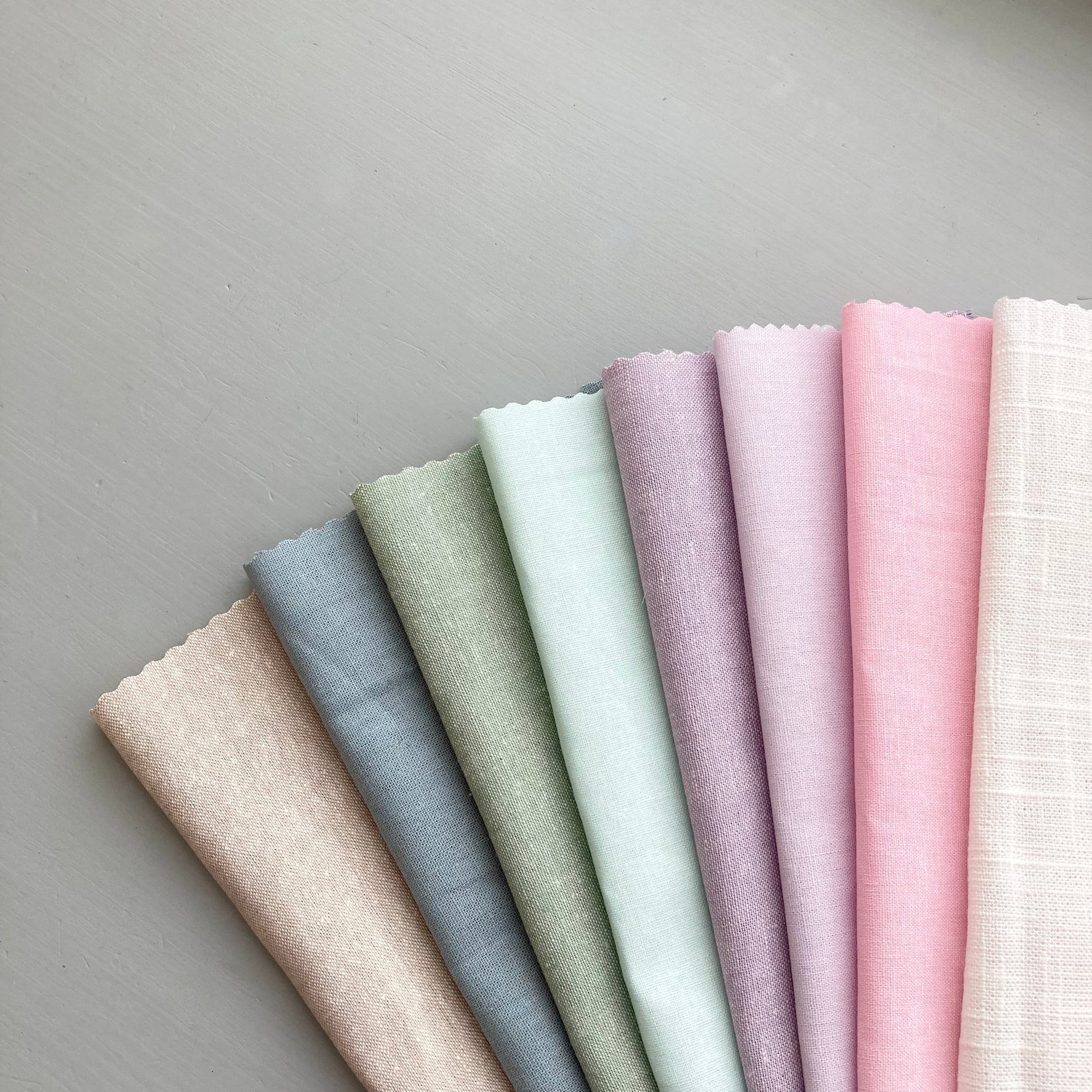 Spring Colors Linen Fabric Bundle for Embroidery by And Other Adventures Embroidery Co