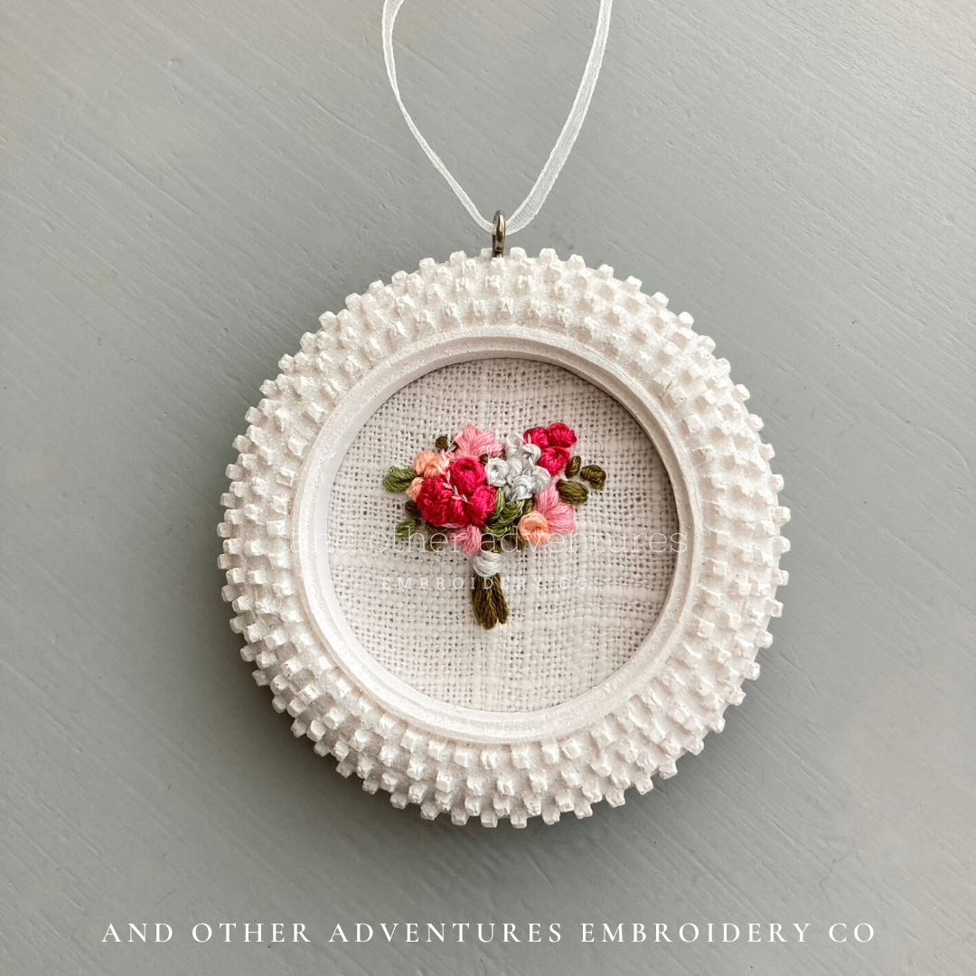 Floral Bouquet Embroidered Ornamemt by And Other Adventures Embroidery Co