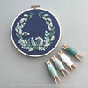 Hand Embroidered Serene Florals - Kensington Mist by And Other Adventures Embroidery Co