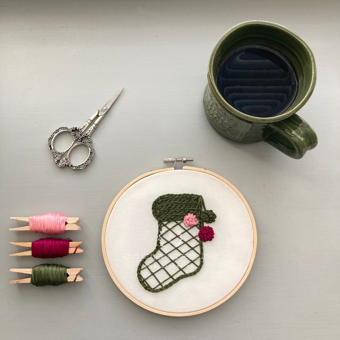 Hand Embroidery Christmas Kit - Beginner Project by And Other Adventures Embroidery Co