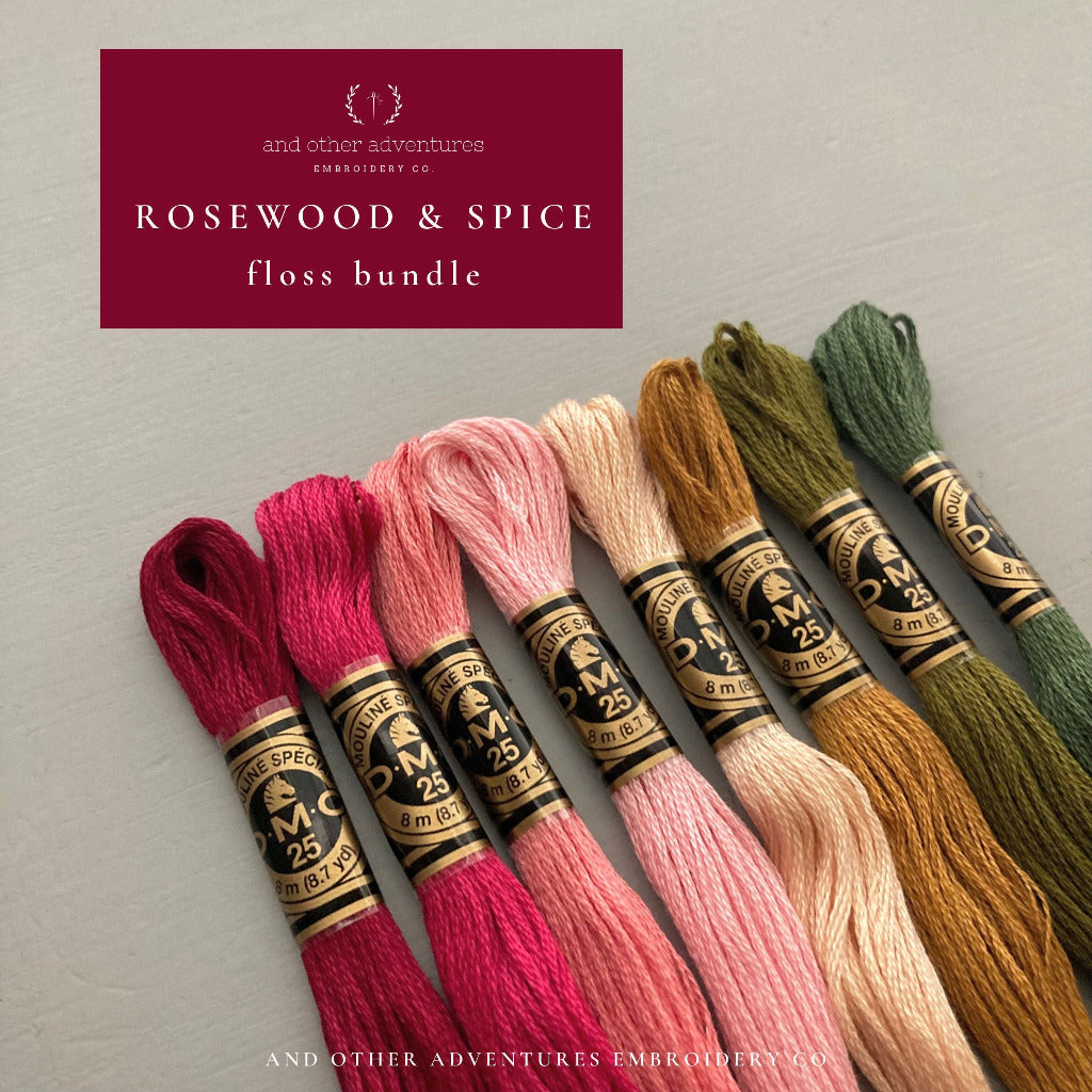 Let us help you choose your embroidery color palette - Curated Floss Bundles by And Other Adventures Embroidery Co