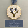 Navy and White Flower Bouquet Design Hand Embroidery Pattern Digital Download by And Other Adventures Embroidery Co