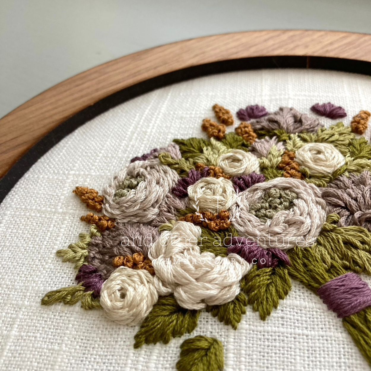 Hand Embroidered Autumn Bouquet by And Other Adventures Embroidery Co