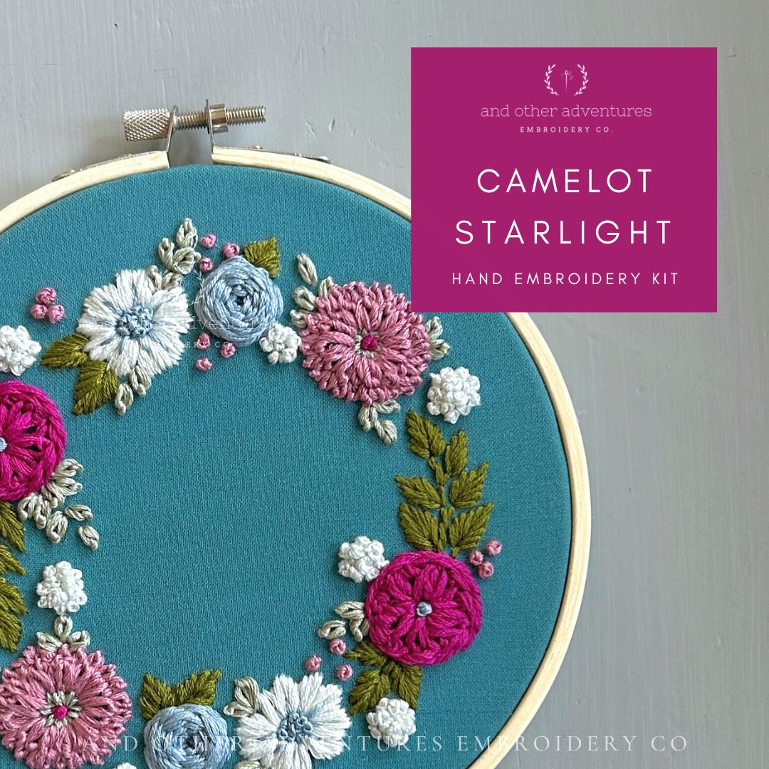 Hand Embroidery Kit - Camelot in Starlight