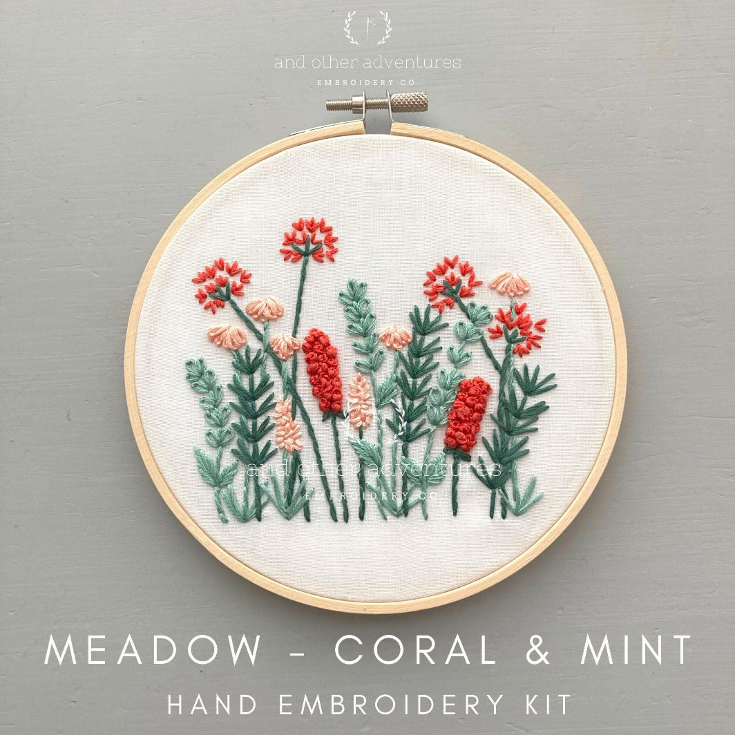 Hand Embroidery Kit for Beginners - Learn all the foundational embroidery stitches by And Other Adventures Embroidery Co