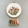 Boho wildflowers hand embroidery project by And Other Adventures Embroidery Co