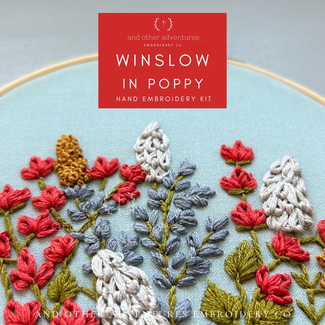 Hand Embroidery Kit - Winslow in Poppy