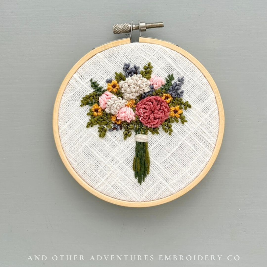 Hand Embroidered Daisy Bouquet by And Other Adventures Embroidery Co