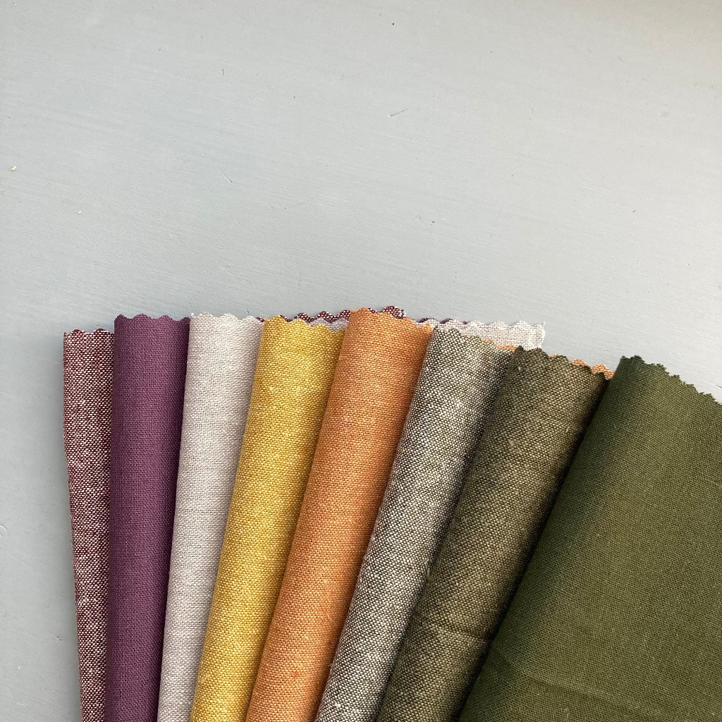 Linen Fabric Bundle in Autumn Colors