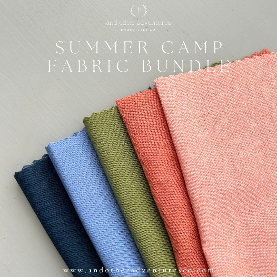 Summer Camp Linen Fabric Bundle curated by And Other Adventures Embroidery Co