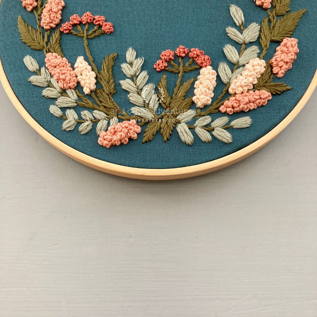 Hand Embroidered Fall Flowers Embroidery Kit for Beginners by And Other Adventures Embroidery Co