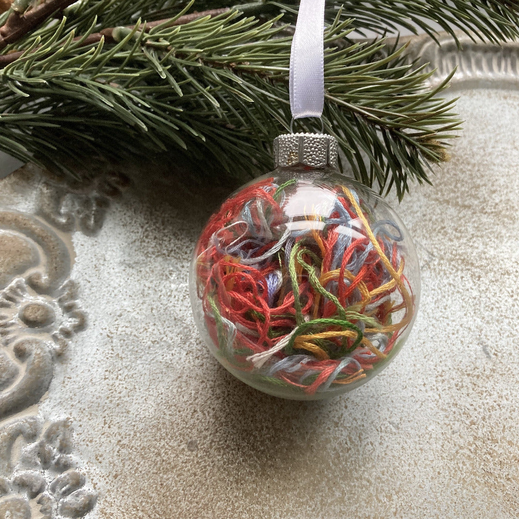 Glass Embroidery Floss Ornament | And Other Adventures Embroidery Co