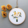 Sunshine Yellow DIY Flower Bouquet Embroidery kit | And Other Adventures Embroidery Co