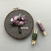 Dark and Moody Hand Embroidered Plum and Mauve Bouquet PDF Pattern | And Other Adventures Embroidery Co