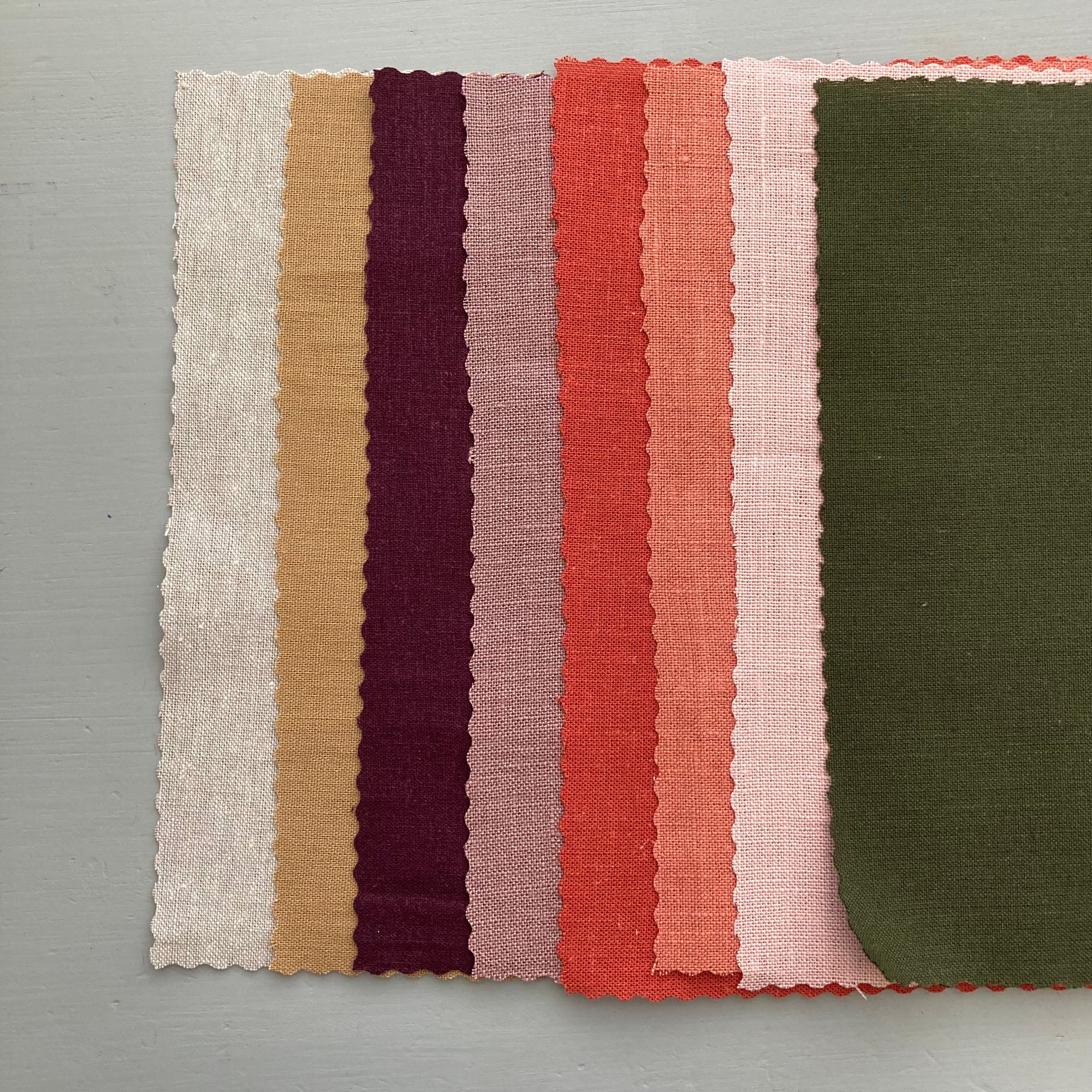 Linen Fabric Bundle in Fall Colors by And Other Adventures Embroidery Co