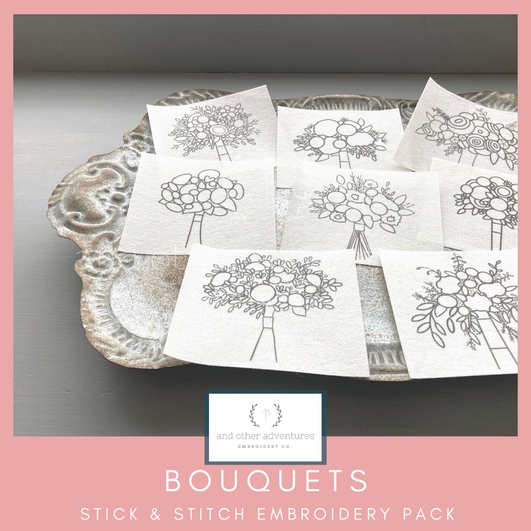 Bouquet Stick & Stitch Design created by And Other Adventures Embroidery Co