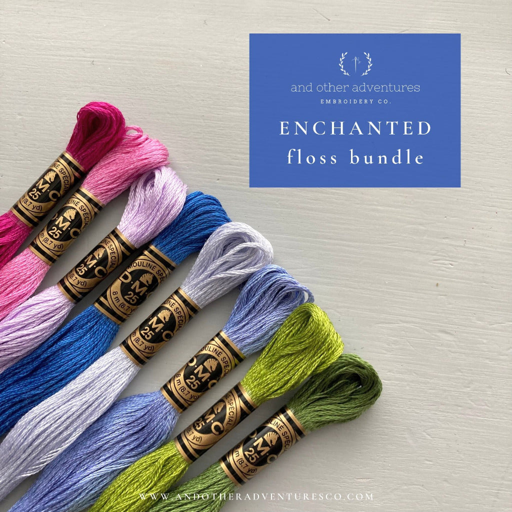 Bright Embroidery Floss Bundle that is perfect for spring. And Other Adventures Embroidery Co