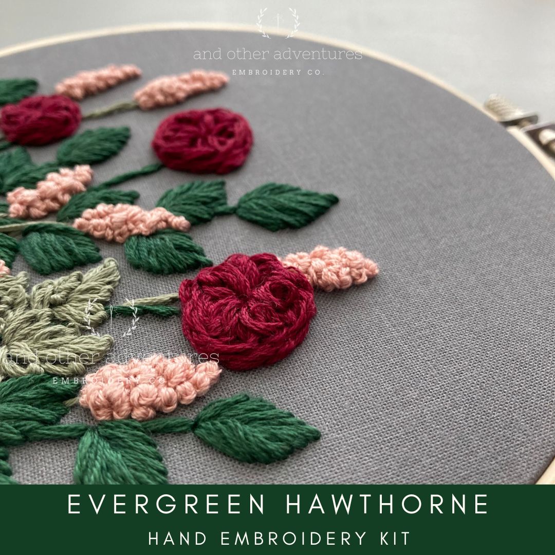 Modern Hand Embroidery Kit - learn how to make this embroidered texture - And Other Adventures Embroidery Co