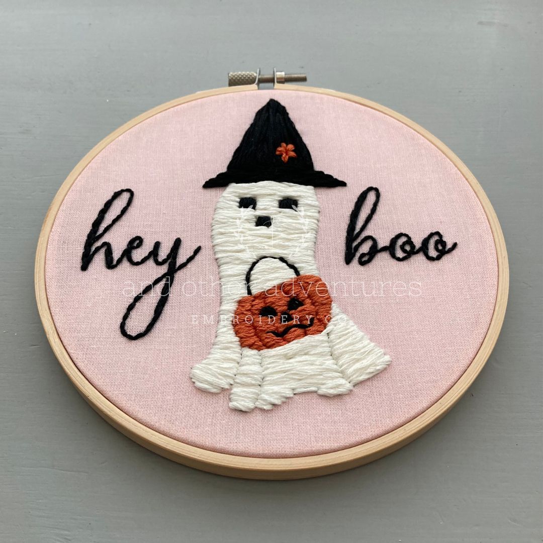 Halloween Ghost Hand Embroidery kit by And Other Adventures Embroidery Co