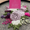 Purple &amp; Pink Flower Bouquet Hand Embroidery Project - PDF Pattern | And Other Adventures Embroidery Co