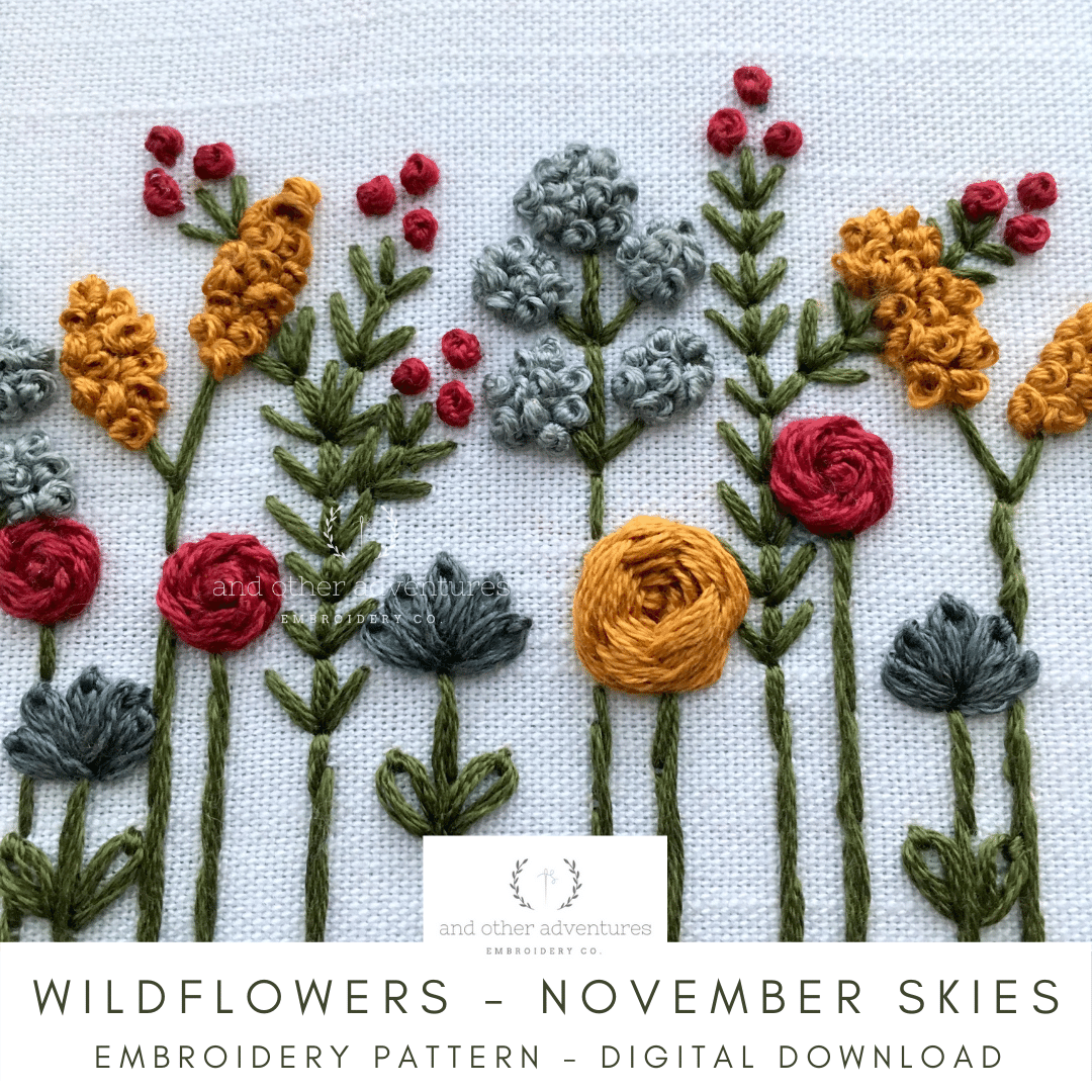 Wildflowers Digital Hand Embroidery Pattern for Beginners | And Other Adventures Embroidery Co