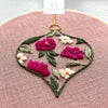 Hand Embroidered Floral Christmas Ornament PDF Pattern Digital Download by And Other Adventures Embroidery Co