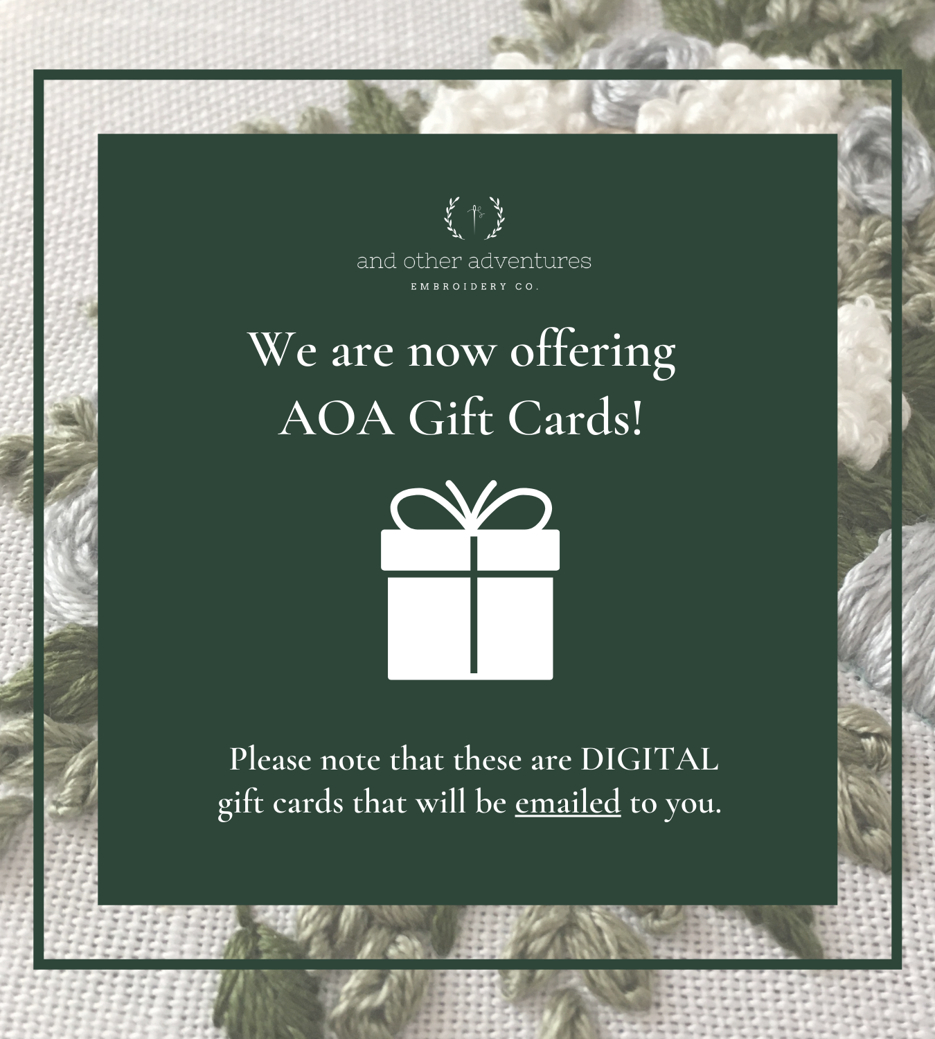 Digital Gifts Card - And Other Adventures Embroidery Co