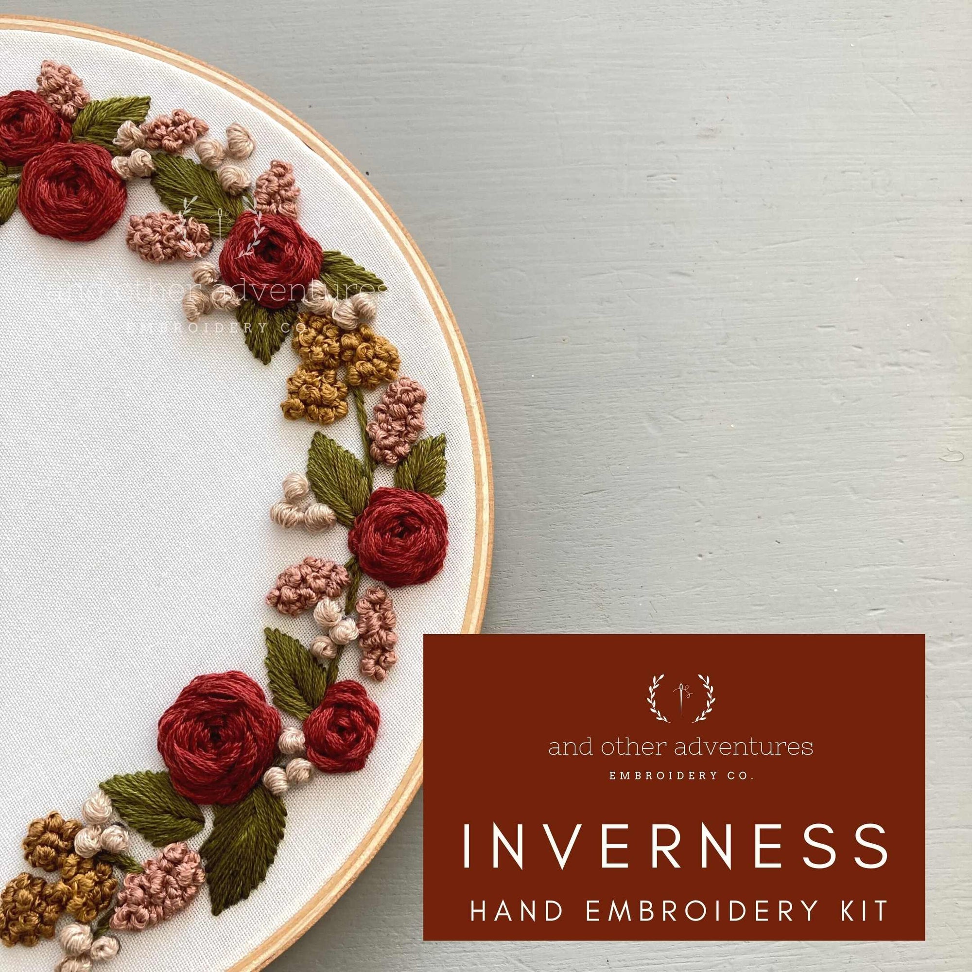 Hand Embroidery Kit - Inverness in Copper
