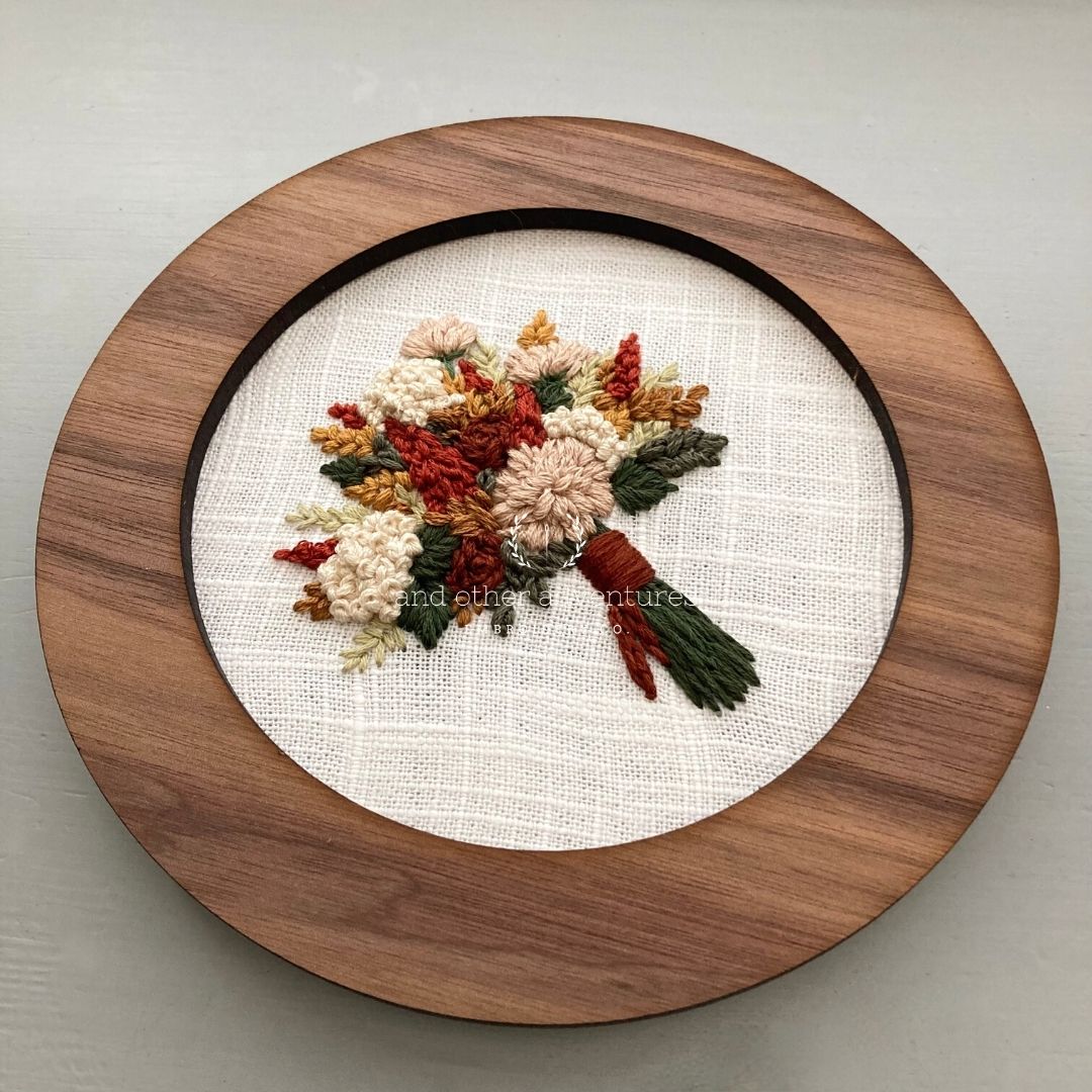 Original Fall Bouquet Embroidered Art by And Other Adventures Embroidery Co