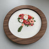 Coral and White Flowers Embroidery Art | And Other Adventures Embroidery Co