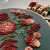Green &amp; Red Floral Berries Embroidery Kit | And Other Adventures Embroidery Co