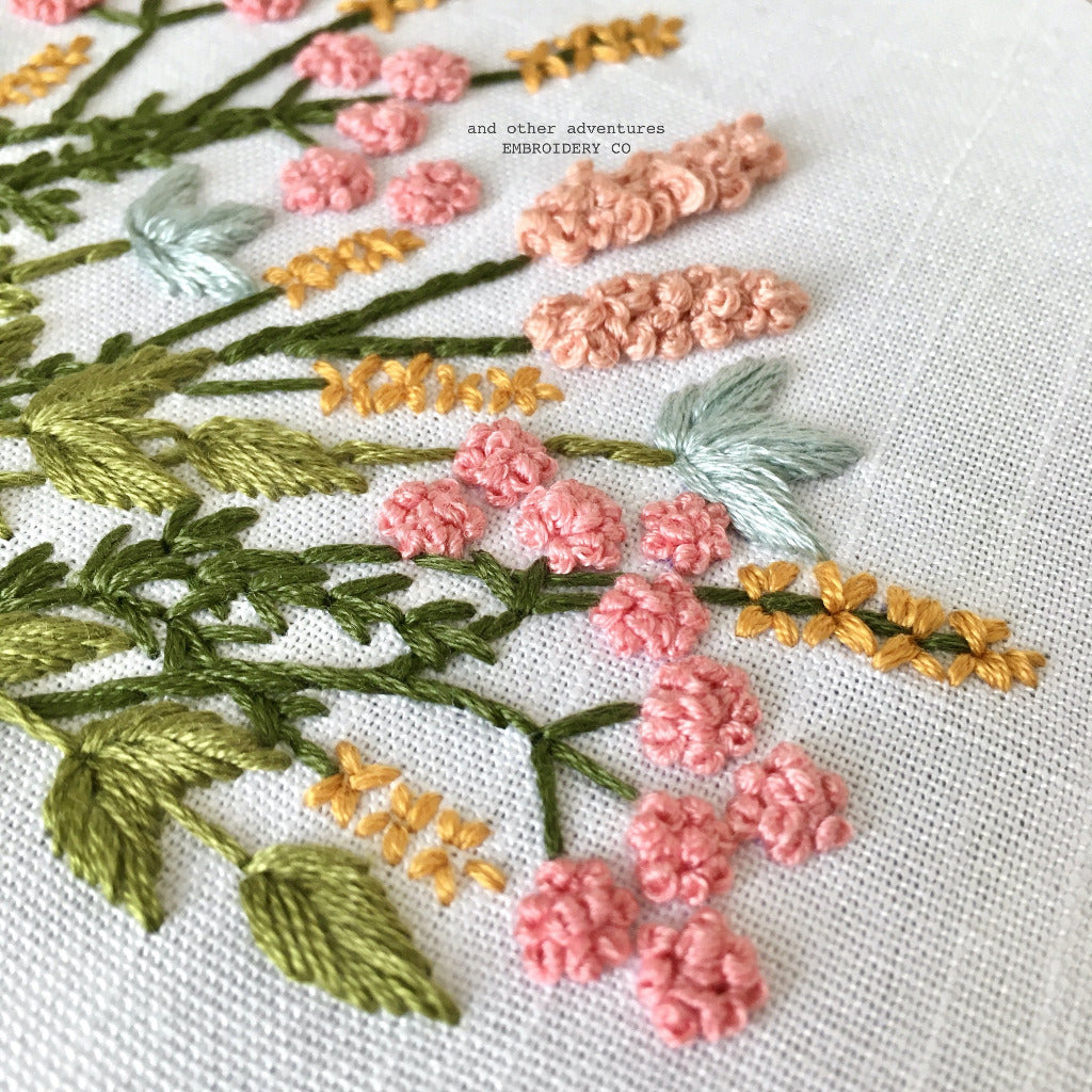 DIY Spring Floral Hand Embroidery KIT  by And Other Adventures Embroidery Co