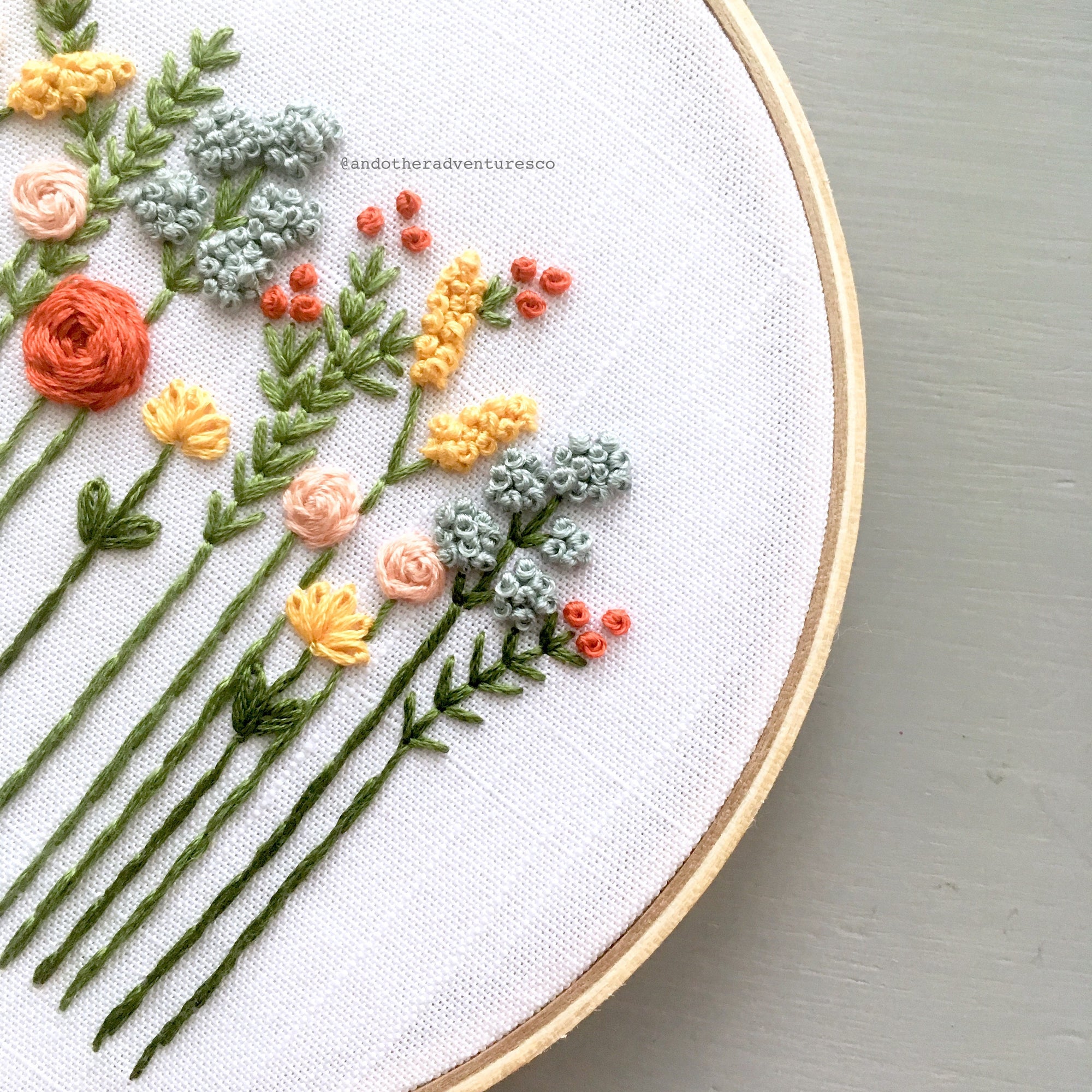 Modern Floral Hand Embroidery KIT by And Other Adventures Embroidery Co