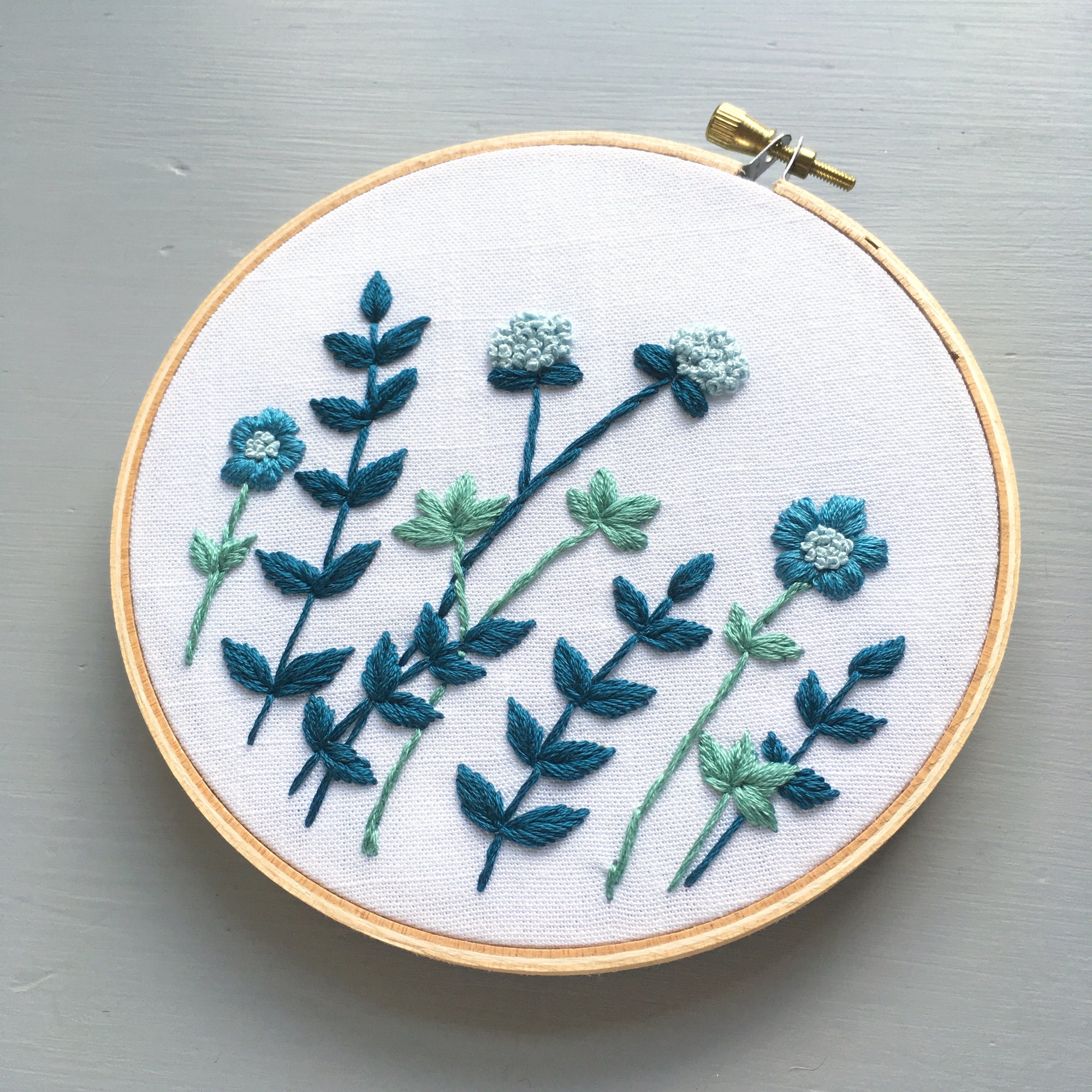 Ocean Blues Embroidery Hoop