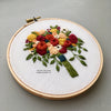 Rust and Mustard Yellow Fall Bouquet Embroidery Pattern | And Other Adventures Embroidery Co
