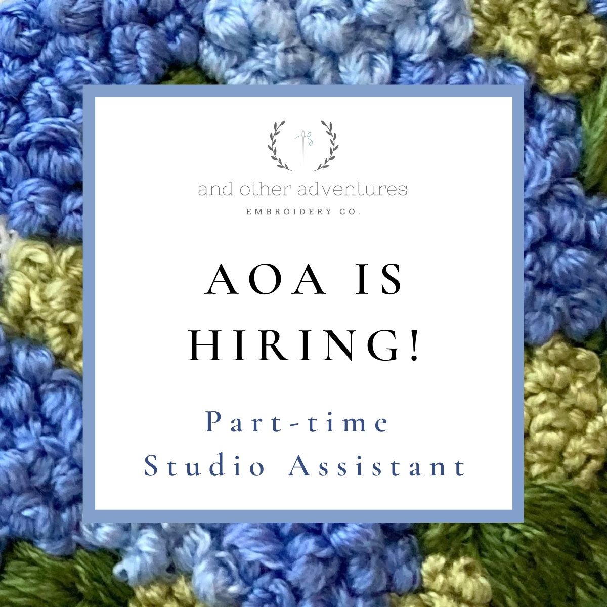 AOA is hiring a part time studio assistant