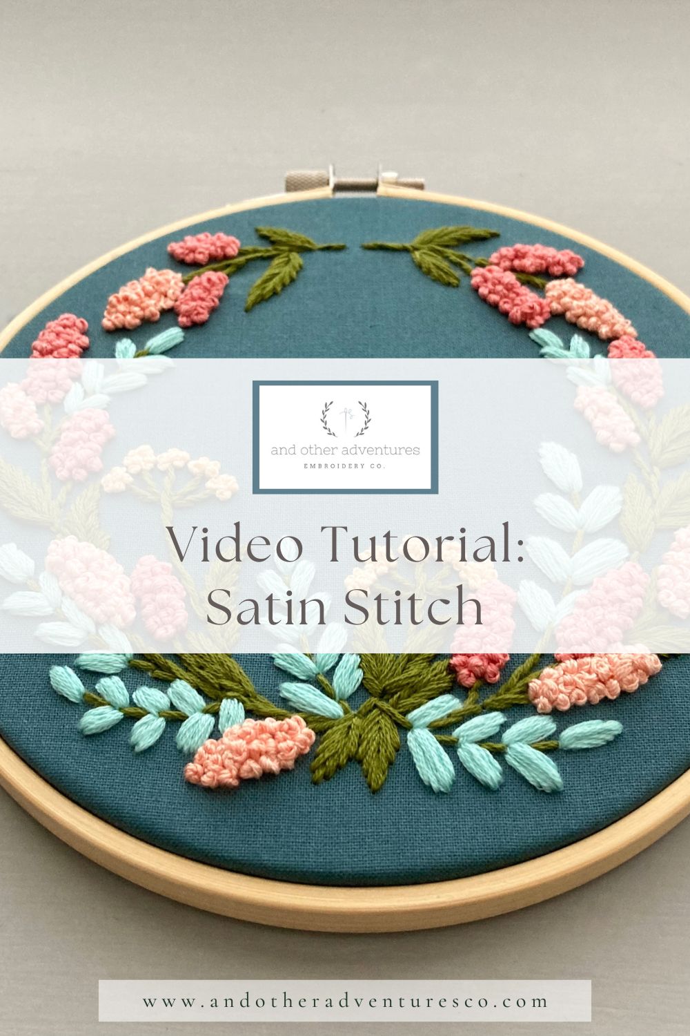 Hand Embroidery Video Tutorial - Satin Stitch by And Other Adventures Embroidery Co