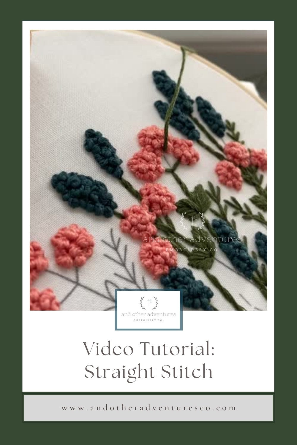Video Tutorial: Straight Stitch by And Other Adventures Embroidery Co