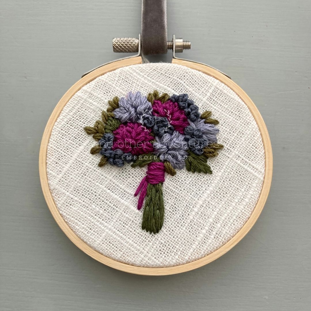 Large Embroidery Hoop Art - Give Thanks Florals - And Other Adventures  Embroidery Co