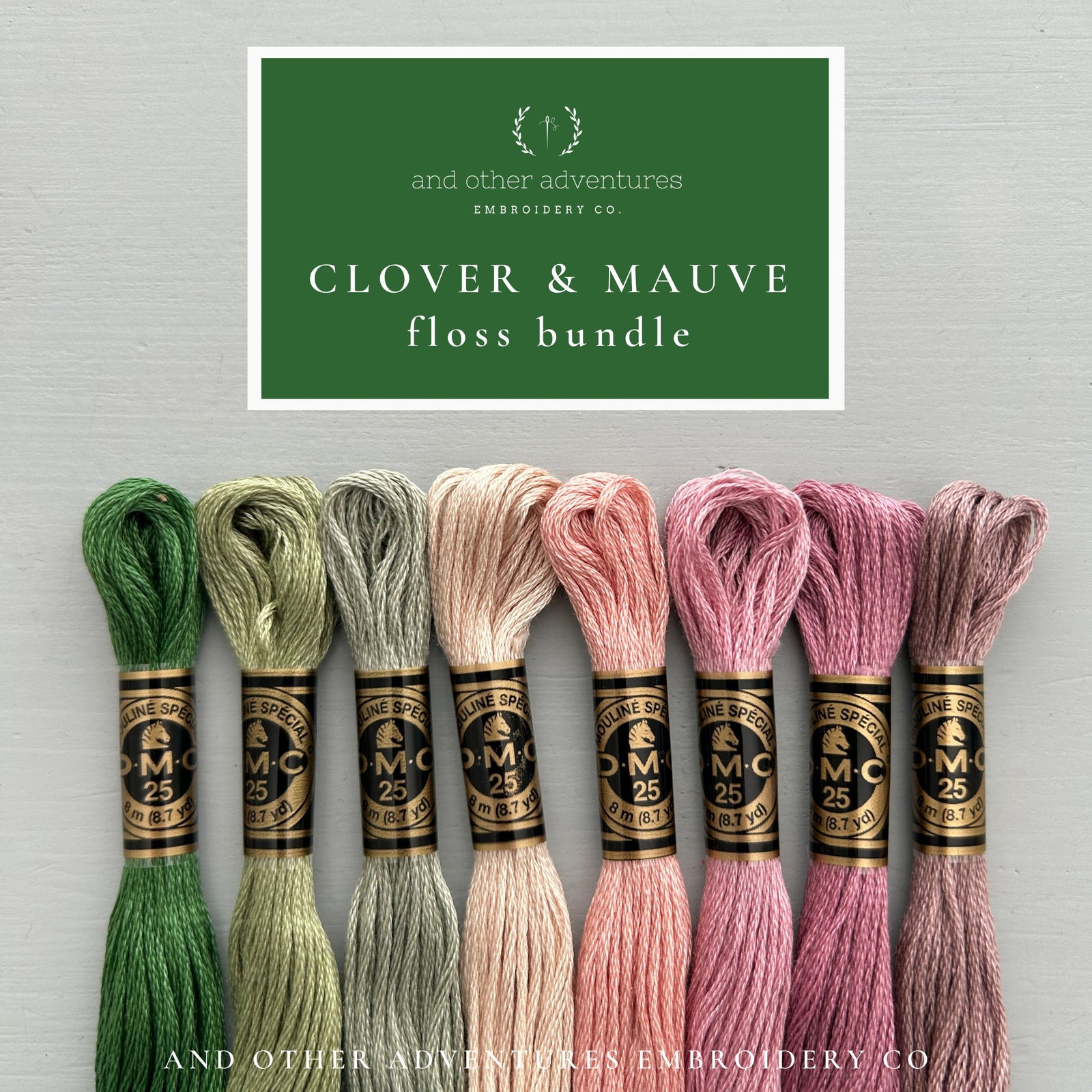 Embroidery Floss Bundle - Clover & Mauve