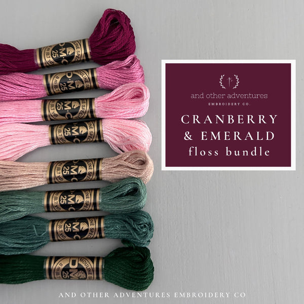 Colors of Aria プロモパック Embroidery Floss Bundle - Cranberry & Emerald - And Other