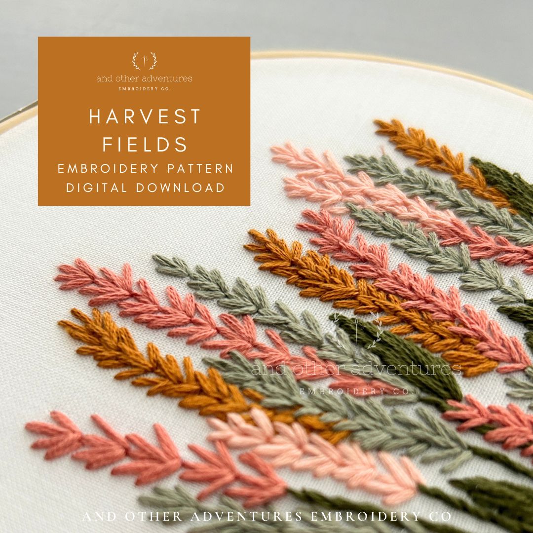 Harvest Fields Embroidery Pattern Digital Download by And Other Adventures Embroidery Co