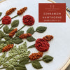 Hawthorne hand embroidery kit in cinnamon color palette by And Other Adventures Embroidery Co