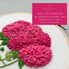 Chinoiserie Inspired Hand Embroidery PDF Pattern Digital Download by And Other Adventures Embroidery Co - Hot Pink Dahlias in Green Ginger Jar