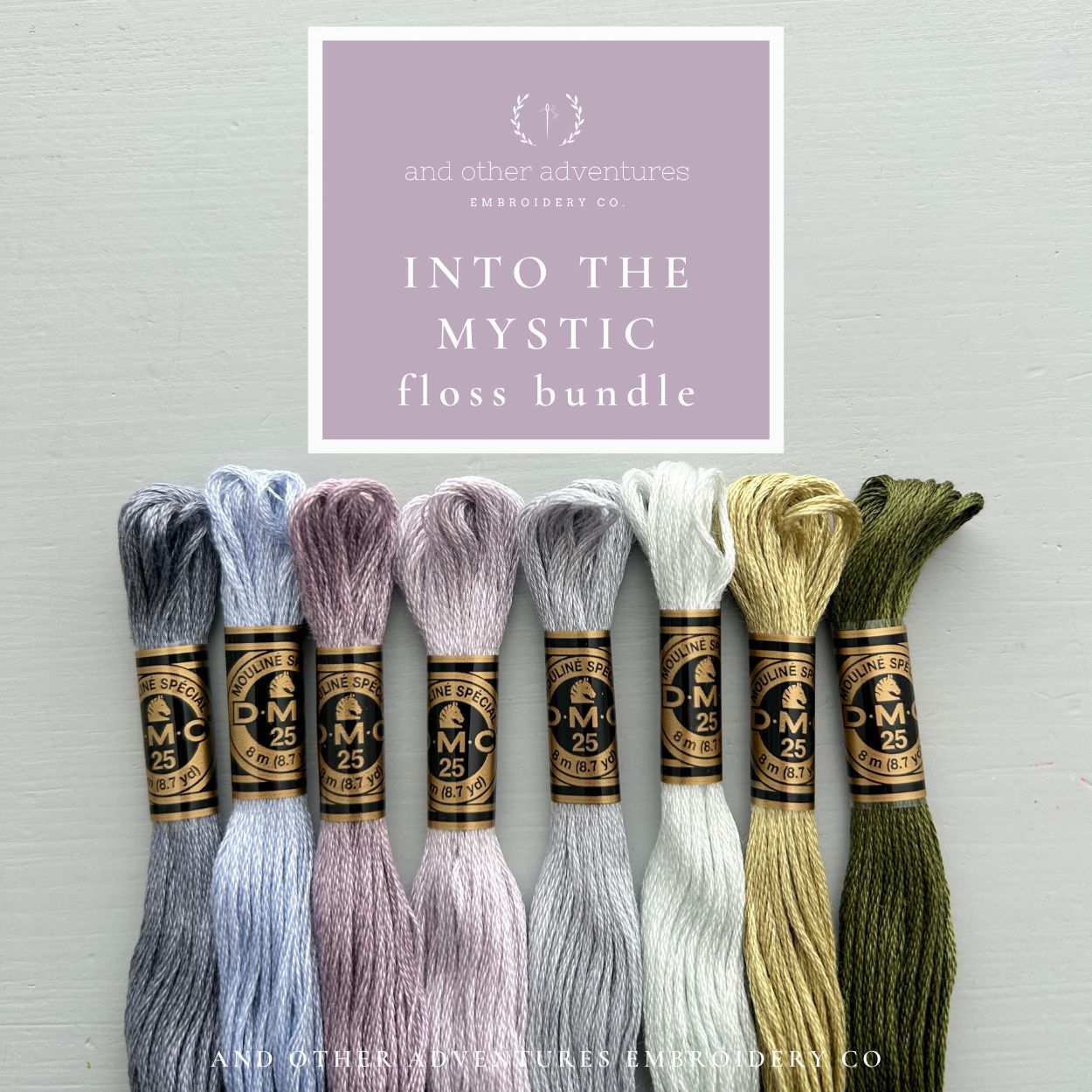 Into the Mystic DMC floss bundle curated by And Other Adventures Embroidery Co