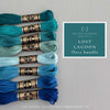 Ocean inspired color palette embroidery floss bundle by And Other Adventures Embroidery Co
