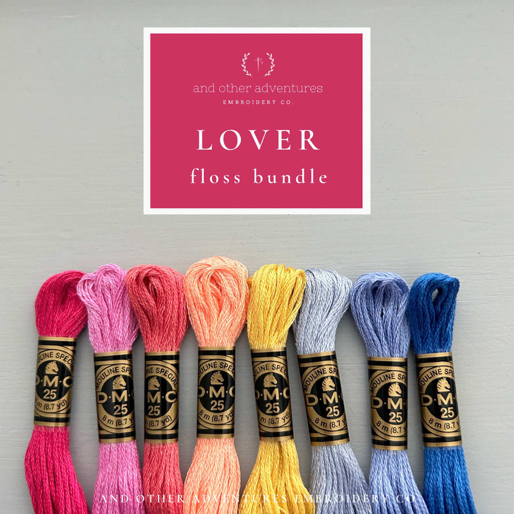 Lover - a embroidery floss bundle that Taylor would love - And Other Adventures Embroidery Co