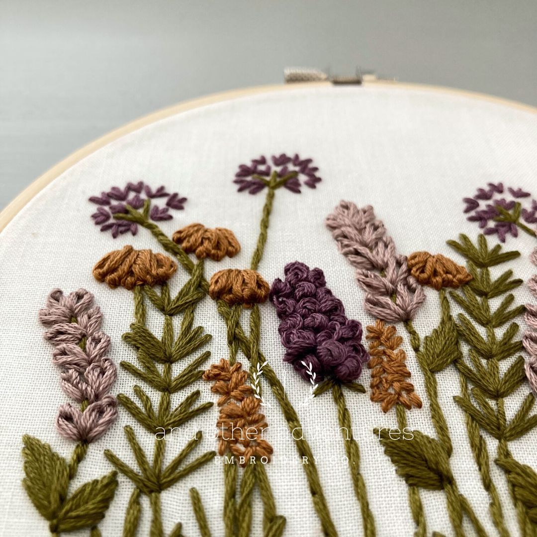 Hand Embroidery Kit - Meadow in Blush & Olive