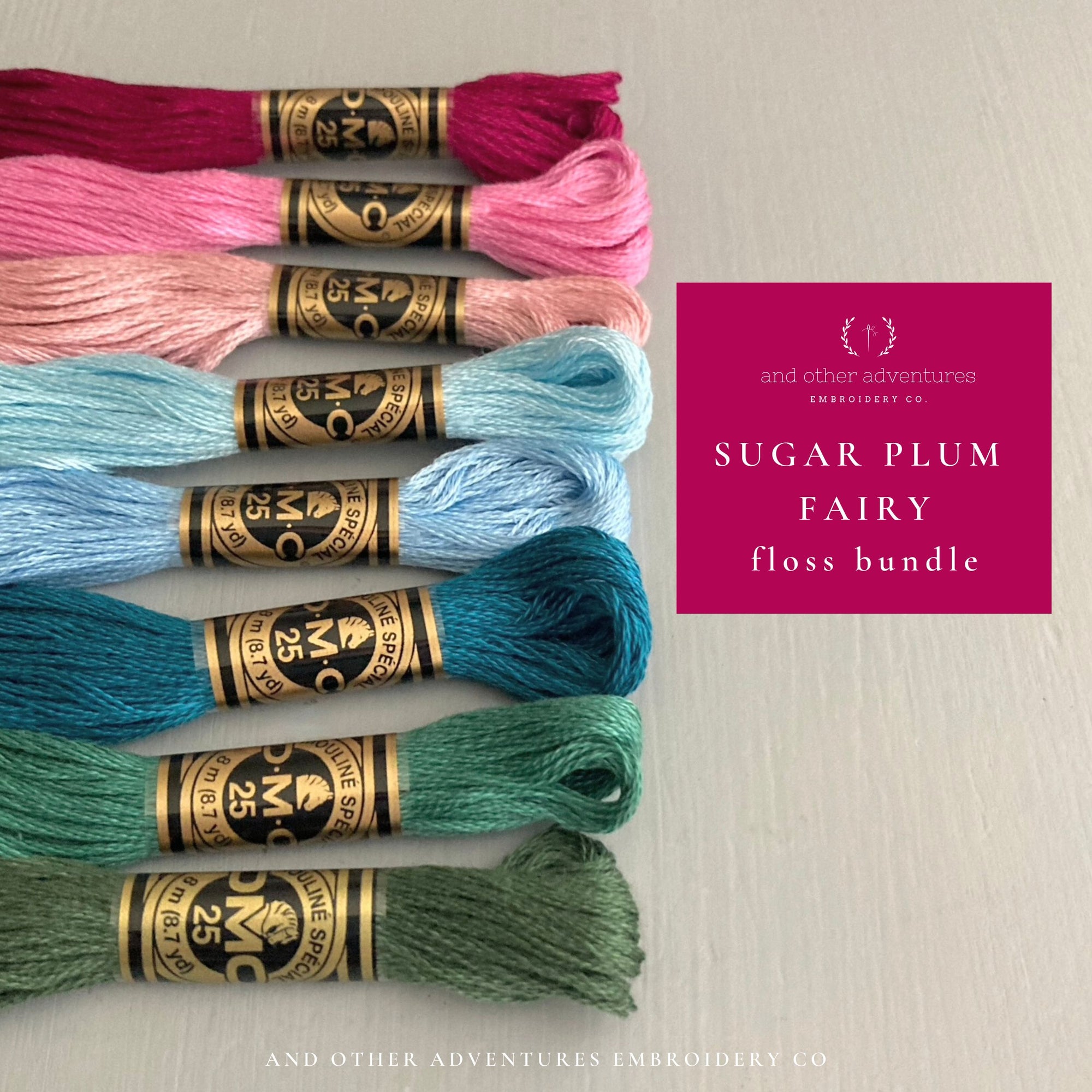 Christmas DMC Embroidery Floss Bundle curated by And Other Adventures Embroidery Co