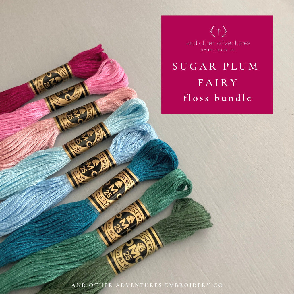 Christmas Color Palette - DMC floss bundle by And Other Adventures Embroidery Co